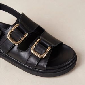 Alohas Harper Black Leather Sandals